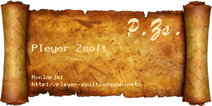 Pleyer Zsolt névjegykártya