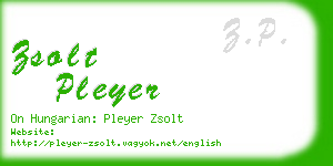 zsolt pleyer business card